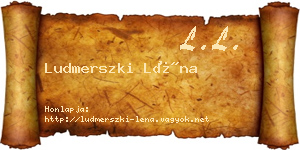 Ludmerszki Léna névjegykártya